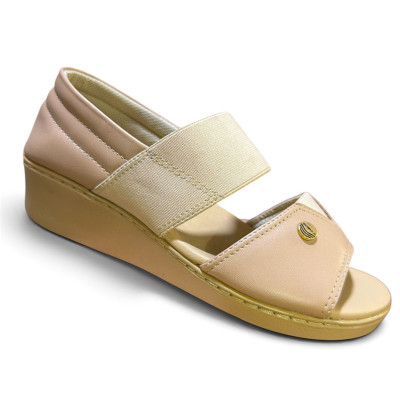 Sandalia Sint&eacute;tica para Mujer R&oacute;mulo Ref 7115 Beige | Calzado C&oacute;modo y Ergon&oacute;mico | Tus Pasos Bogot&aacute;